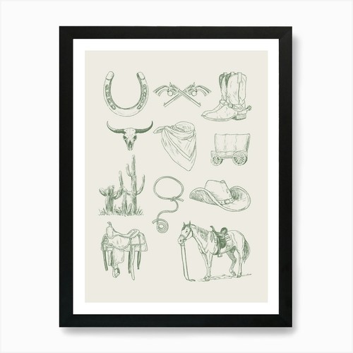 Western flash sheet wall art - flash,